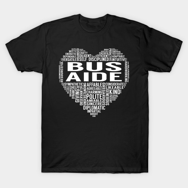 Bus Aide Heart T-Shirt by LotusTee